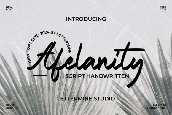 Afelanity: A Script Font for Creative Campaigns