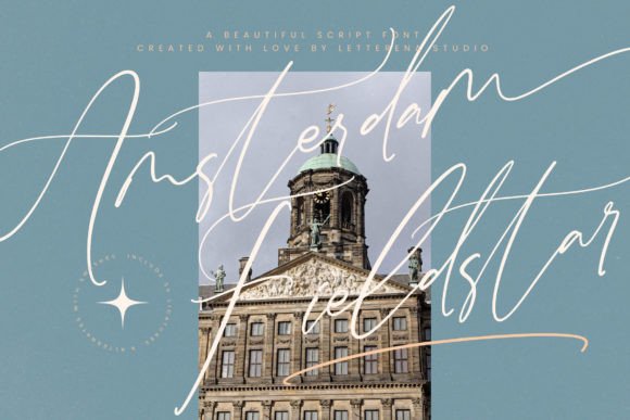 Amsterdam Fieldstar: Elegant Script Font