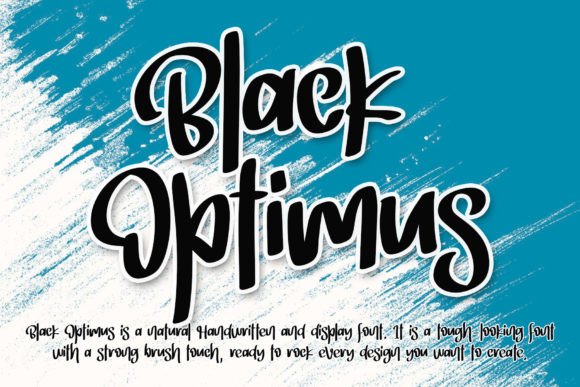 Black Optimus Font: A Bold Handwritten Typeface for Makers