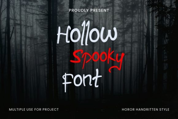 Hollow Spooky Font for Web Design