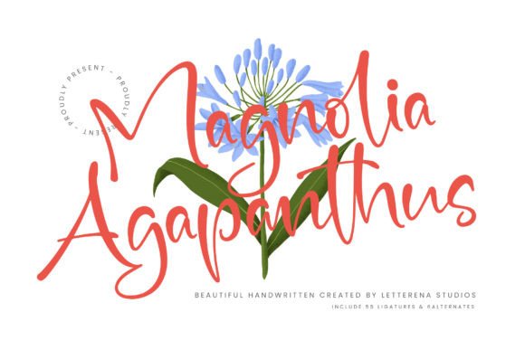 Magnolia Agapanthus Font for Business