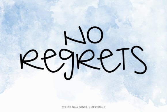 No Regrets Font Review
