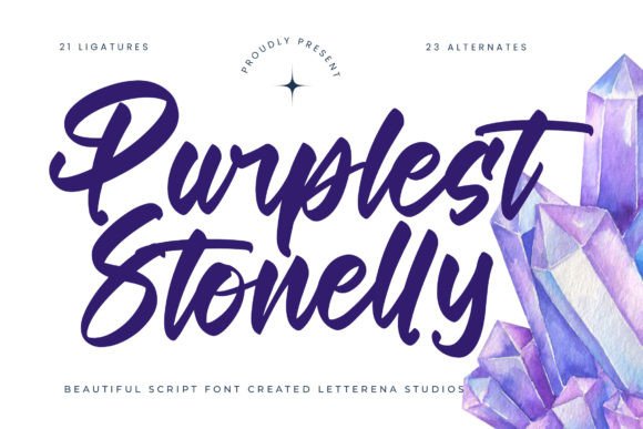Purplest Stonelly: A Luxurious Script Font